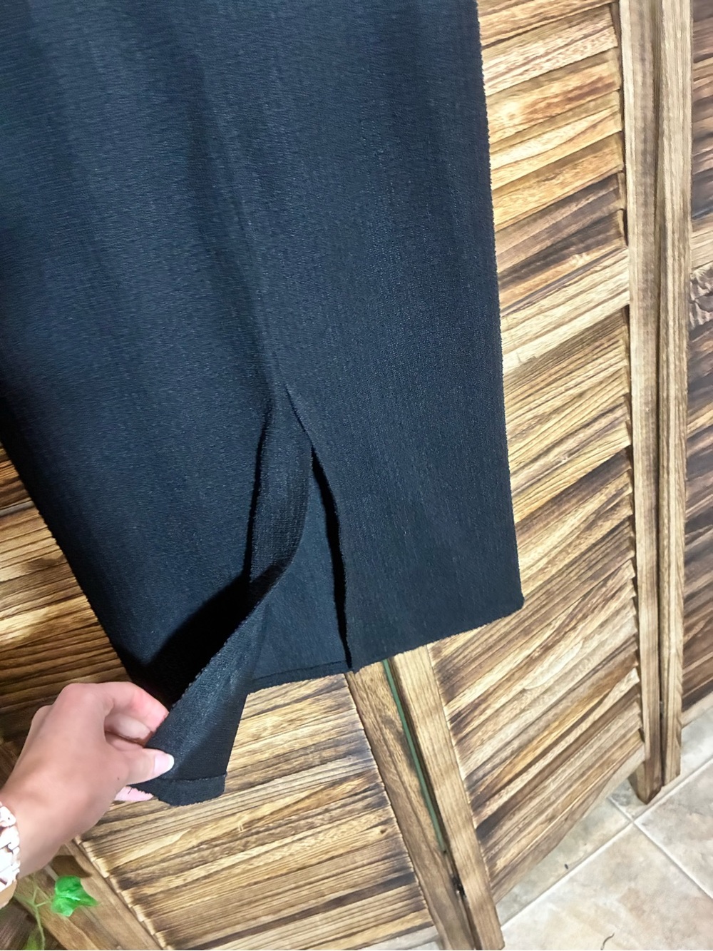 H&M Black Pencil Skirt with Gold Buttons NWT - Picture 3 of 4